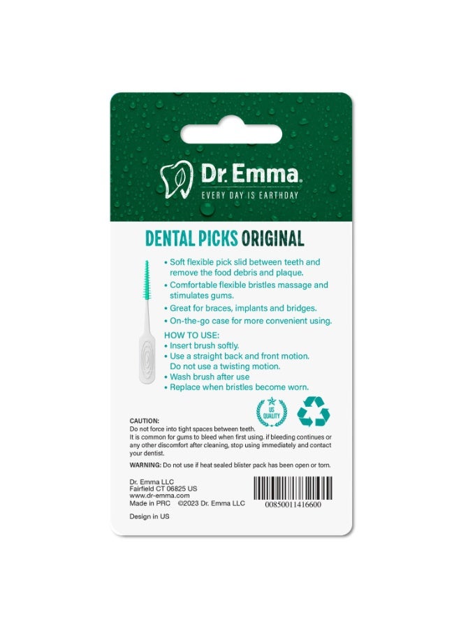 Dr.Emma 200 Pcs Mint Flavor interdental Brush, Disposable Soft Silicone Braces Brush, Tooth Cleaning Tool for Cleaning Teeth Health (Green) - Image 5
